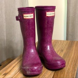 KIDS hunter magenta rain boots